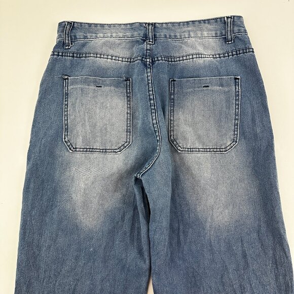 Unbranded Baggy Women's size XL Medium Wash Blue Denim Jeans - Picture 4 of 4